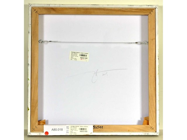 Martin baeyens - regeneration xxii - acryl op doek - 50x50 cm - 2005 - afbeelding 2 van  12