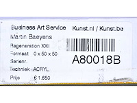 Martin baeyens - regeneration xxii - acryl op doek - 50x50 cm - 2005 - afbeelding 3 van  12