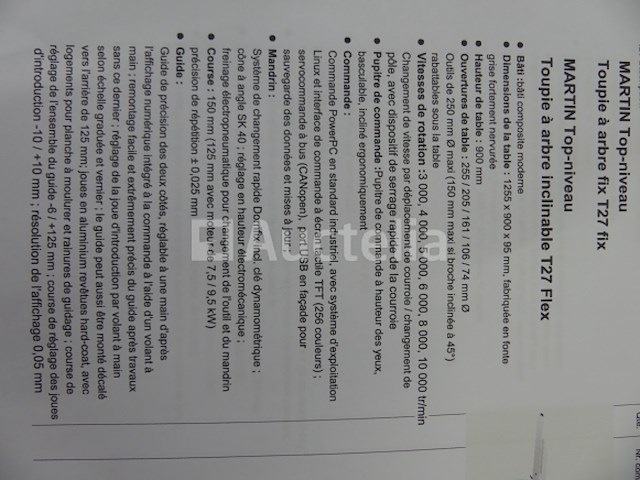 Martin t27 flex kantelas freesmachine - afbeelding 22 van  30