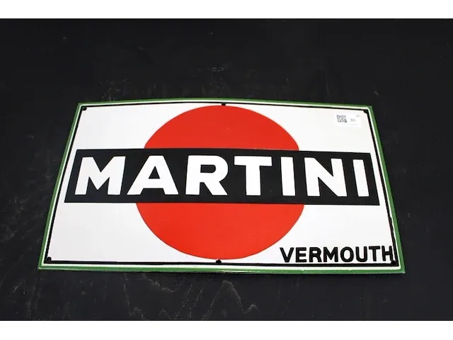 Martini emaille bord - afbeelding 1 van  2