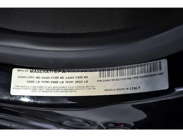 Maserati ghibli sedan 3,0l v6 - 2018 - afbeelding 92 van  100