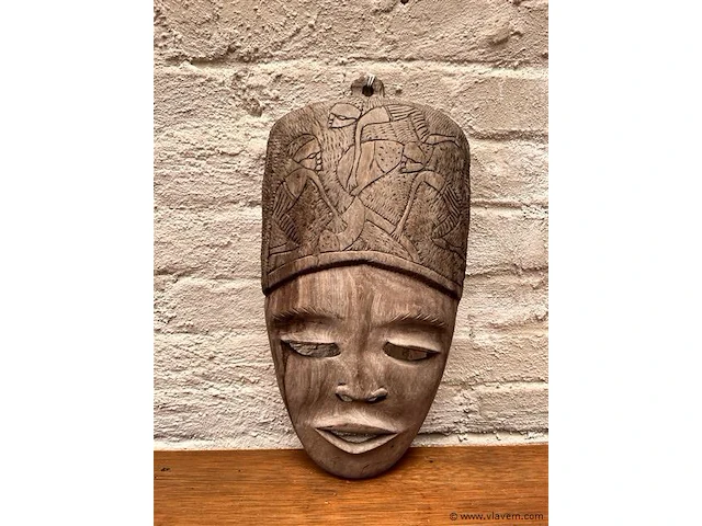 Masker afrika h:33x17cm - afbeelding 1 van  1