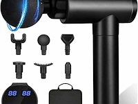Massage gun - diepe spierontspanning en herstel - ideaal voor sporters en ontspanning - meerdere opzetstukken en snelheden - krachtig en stil design - draadloos en oplaadbaar voor flexibel gebruik - afbeelding 1 van  5