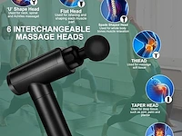 Massage gun - diepe spierontspanning en herstel - ideaal voor sporters en ontspanning - meerdere opzetstukken en snelheden - krachtig en stil design - draadloos en oplaadbaar voor flexibel gebruik - afbeelding 3 van  5