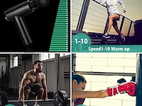 Massage gun - diepe spierontspanning en herstel - ideaal voor sporters en ontspanning - meerdere opzetstukken en snelheden - krachtig en stil design - draadloos en oplaadbaar voor flexibel gebruik - afbeelding 4 van  5