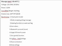 Massage zetel grijs wit - afbeelding 2 van  2