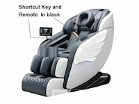Massage zetel kleur donker grijs - wit - afbeelding 1 van  5