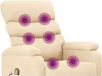 Massagestoel - crèmekleurige stof - afbeelding 1 van  11