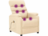 Massagestoel - crèmekleurige stof - afbeelding 4 van  11