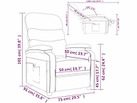 Massagestoel - crèmekleurige stof - afbeelding 5 van  11