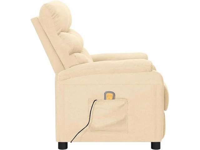 Massagestoel - crèmekleurige stof - afbeelding 10 van  11