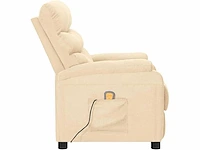 Massagestoel - crèmekleurige stof - afbeelding 10 van  11