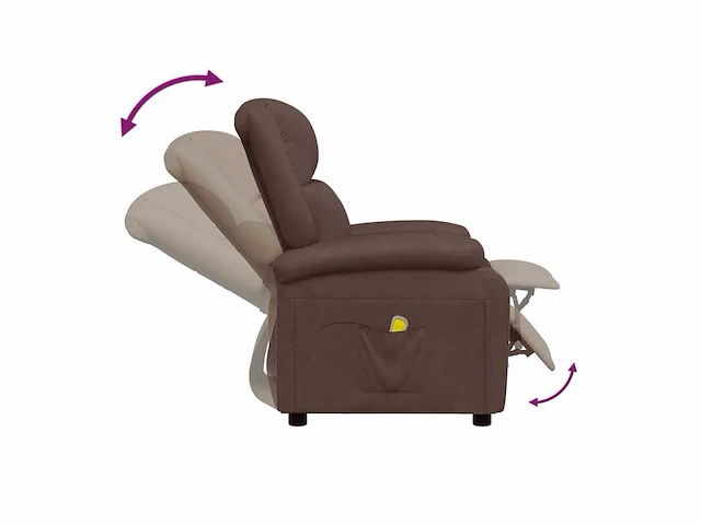 Massagestoel bruin kunstleer - afbeelding 6 van  9