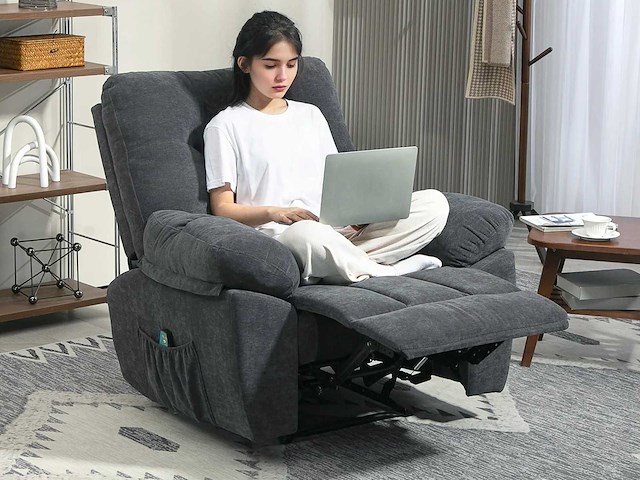 Massagestoel, elektrische relaxstoel met vibratieverwarming - afbeelding 1 van  6