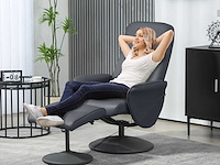 Massagestoel met voetensteun, ergonomische stoel met 10 vibratiepunten - afbeelding 1 van  6