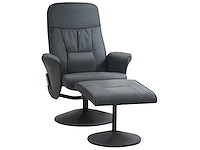 Massagestoel met voetensteun, ergonomische stoel met 10 vibratiepunten - afbeelding 3 van  6