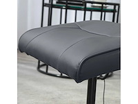 Massagestoel met voetensteun, ergonomische stoel met 10 vibratiepunten - afbeelding 5 van  6