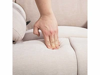 Massagestoel met warmte- en kantelfunctie, draaibaar, tot 150 kg, metalen frame, 98x90x98cm, beige - afbeelding 4 van  5