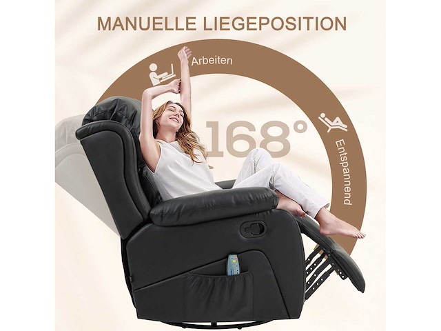 Massagestoel, verwarmde en verstelbare functie - afbeelding 6 van  7