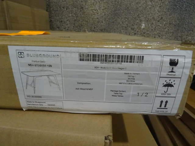 Massief eiken bureau blueground - afbeelding 5 van  6