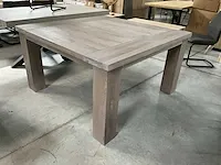 Massief eiken eetkamertafel 140x140 - afbeelding 1 van  4