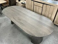 Massief eiken eetkamertafel - afbeelding 2 van  7