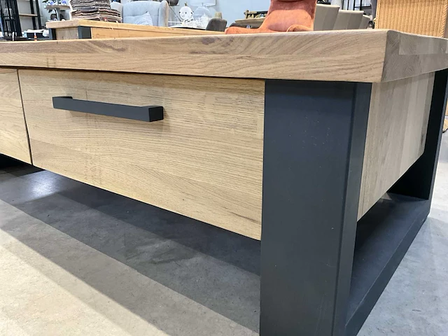Massief eiken salontafel - afbeelding 2 van  4