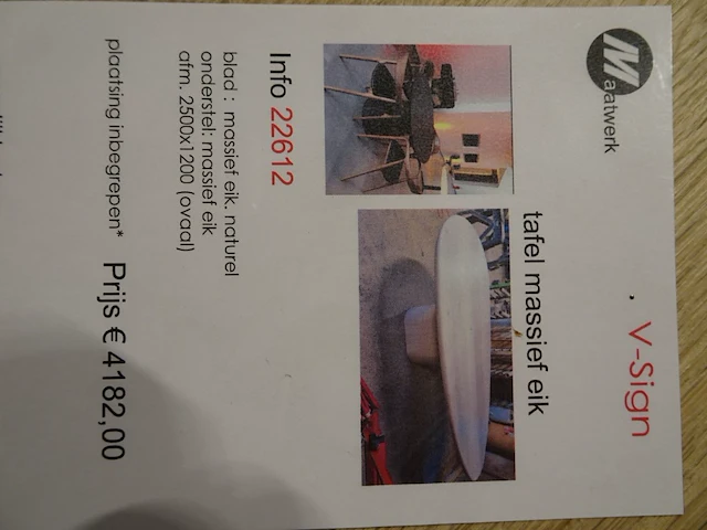 Massief eiken tafel - afbeelding 6 van  6