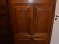 Massief eiken tv kast met 4 deuren ca. 1,40 m hoog en 1 m breed - afbeelding 1 van  6