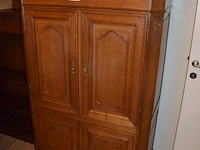 Massief eiken tv kast met 4 deuren ca. 1,40 m hoog en 1 m breed - afbeelding 2 van  6