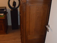 Massief eiken tv kast met 4 deuren ca. 1,40 m hoog en 1 m breed - afbeelding 4 van  6