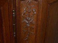 Massief eiken tv kast met 4 deuren ca. 1,40 m hoog en 1 m breed - afbeelding 5 van  6