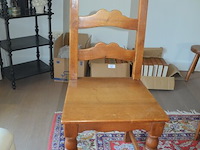 Massief eiken uitschuifbare tafel ca. 2 x 0,80m, 6 massief eiken stoelen, oosters tapijt ca. 3,50 x 2,50m - afbeelding 4 van  13