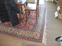 Massief eiken uitschuifbare tafel ca. 2 x 0,80m, 6 massief eiken stoelen, oosters tapijt ca. 3,50 x 2,50m - afbeelding 8 van  13