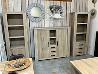 Massief eiken wandkast set - afbeelding 1 van  5