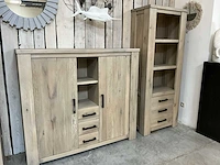 Massief eiken wandkast set - afbeelding 2 van  5