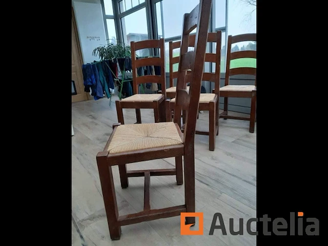 Massief houten eetkamer inclusief, nieuwstaat - afbeelding 2 van  10