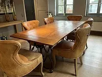 Massief houten eetkamertafel met 6 stoelen merk rivièra maison - afbeelding 5 van  12