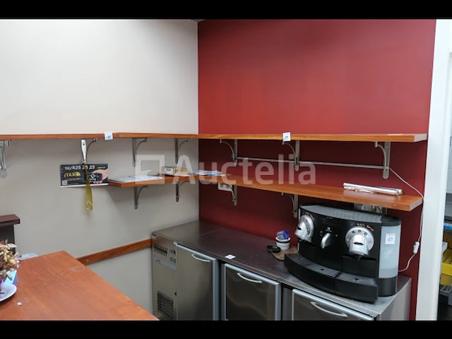 Massief mahoniehouten wandplanken op consoles - afbeelding 1 van  5
