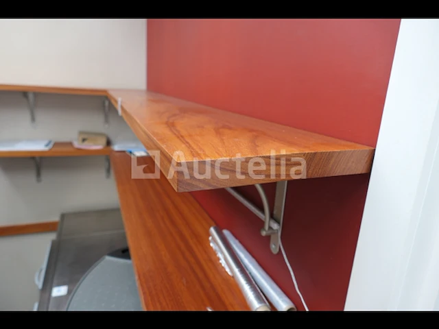 Massief mahoniehouten wandplanken op consoles - afbeelding 3 van  5