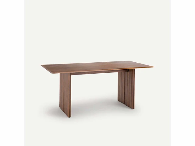 Massief notenhouten en gefineerde tafel l220 cm - afbeelding 2 van  7