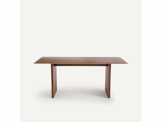 Massief notenhouten en gefineerde tafel l220 cm - afbeelding 3 van  7