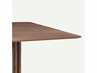 Massief notenhouten en gefineerde tafel l220 cm - afbeelding 4 van  7