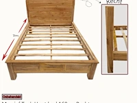 Massief teak hout bed 160cm recht - afbeelding 1 van  1