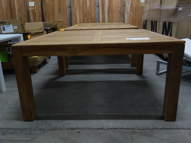 Massieve teak tafel outdoor & indoor - afbeelding 2 van  7