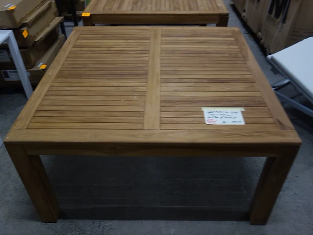 Massieve teak tafel outdoor & indoor - afbeelding 3 van  7