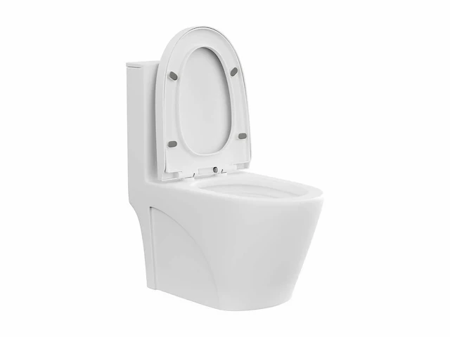 Mat wit keramisch aanrechttoilet - horizontale afvoer - afbeelding 5 van  8
