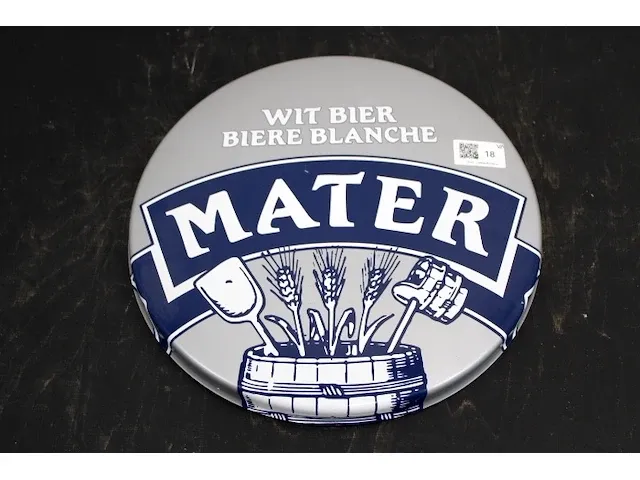 Mater witbier reclame blik - afbeelding 1 van  2