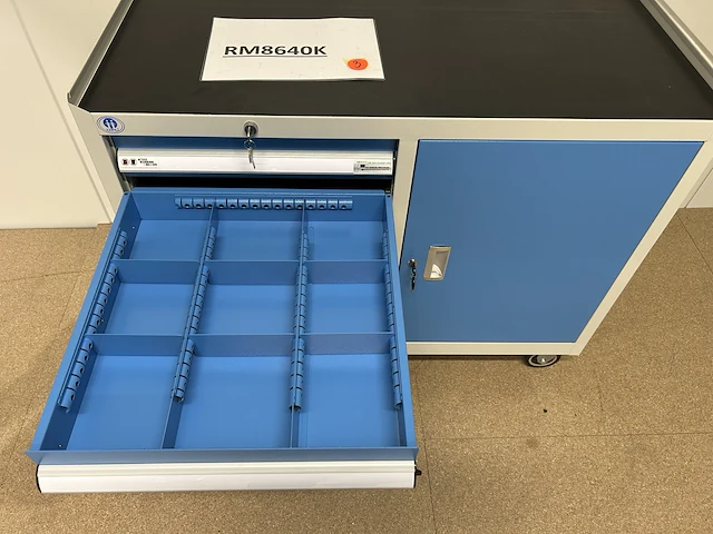 Materiaalkar 4lades en deur 102x58x83cm - afbeelding 5 van  6