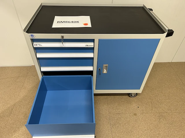 Materiaalkar 4lades en deur 102x58x83cm - afbeelding 2 van  6